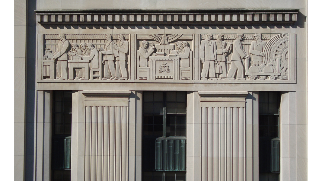 exterior bas reliefs