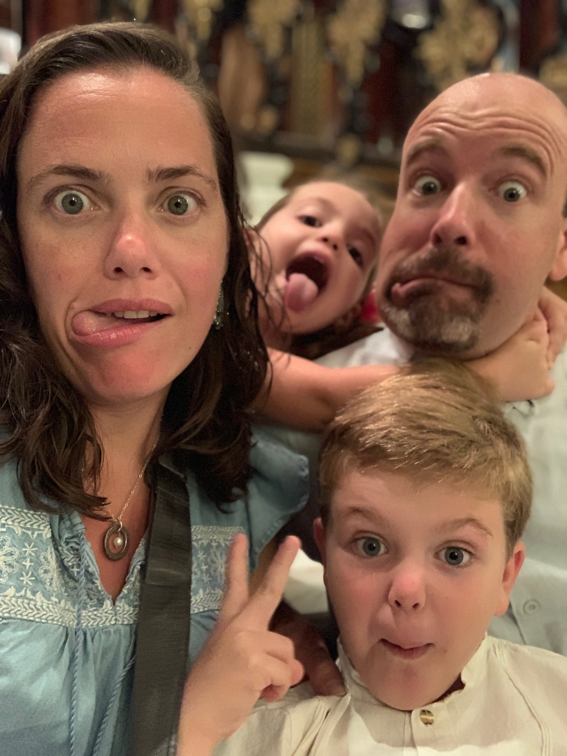 silly family photo