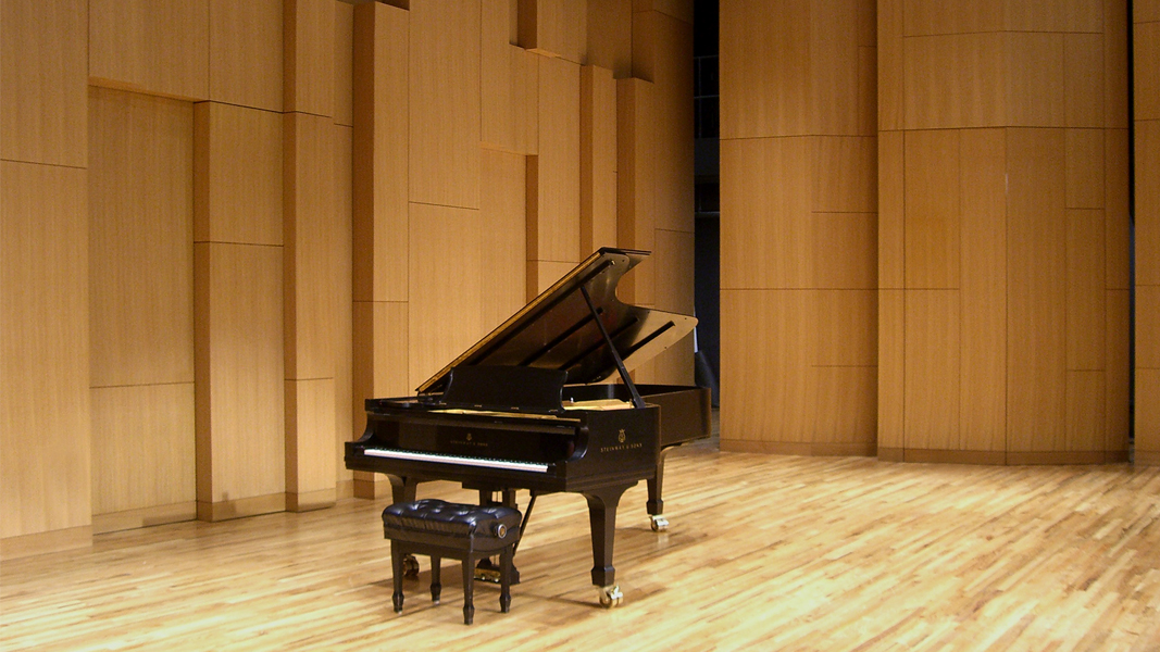 piano on a stage
