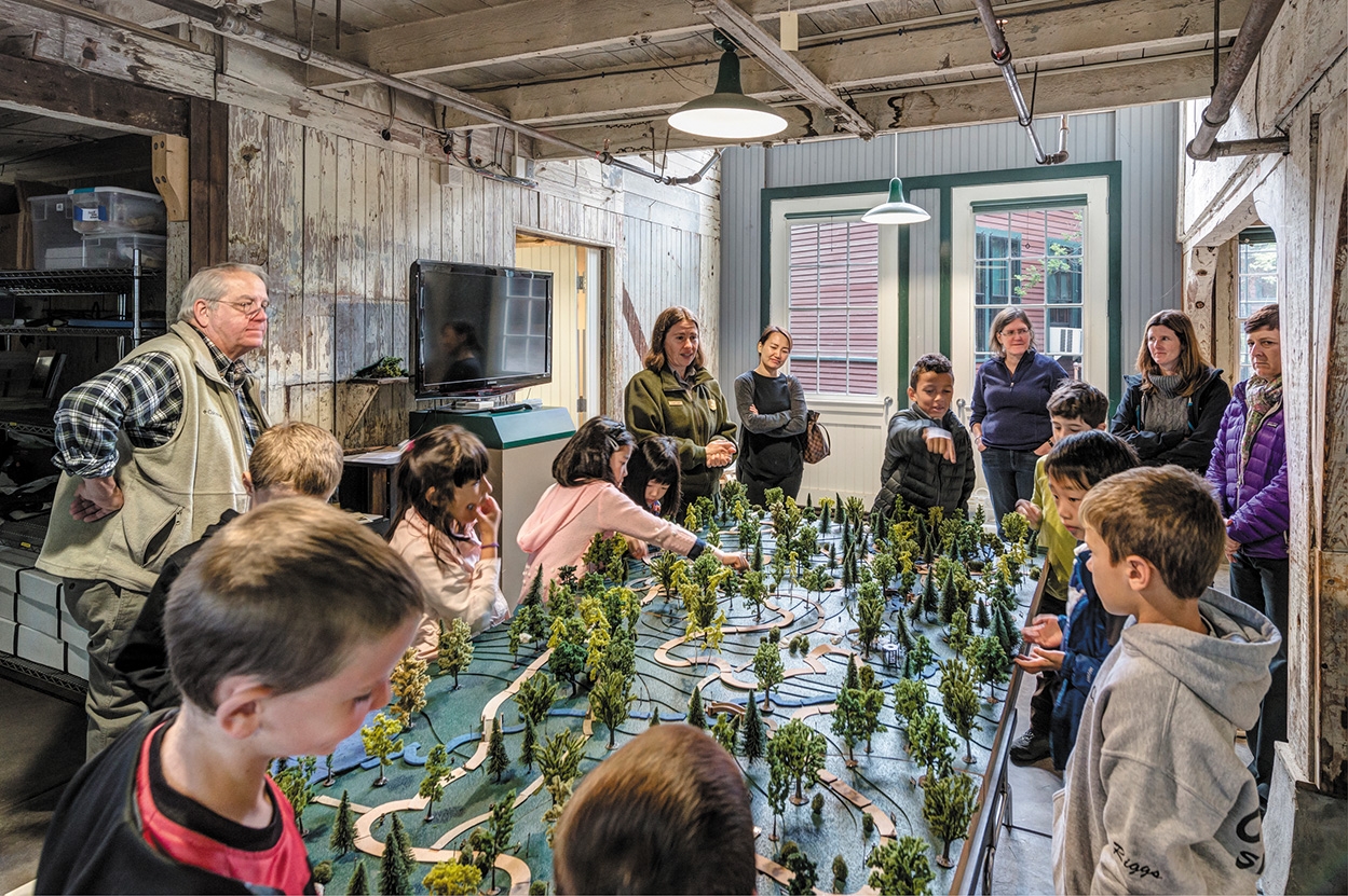 Olmsted's model shop turned into a classroom and gallery space