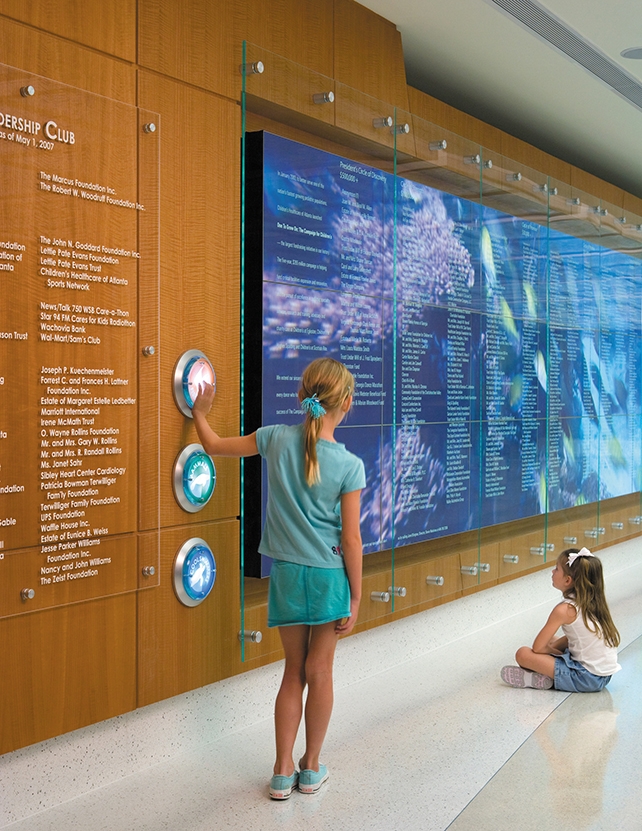 Interactive donor wall