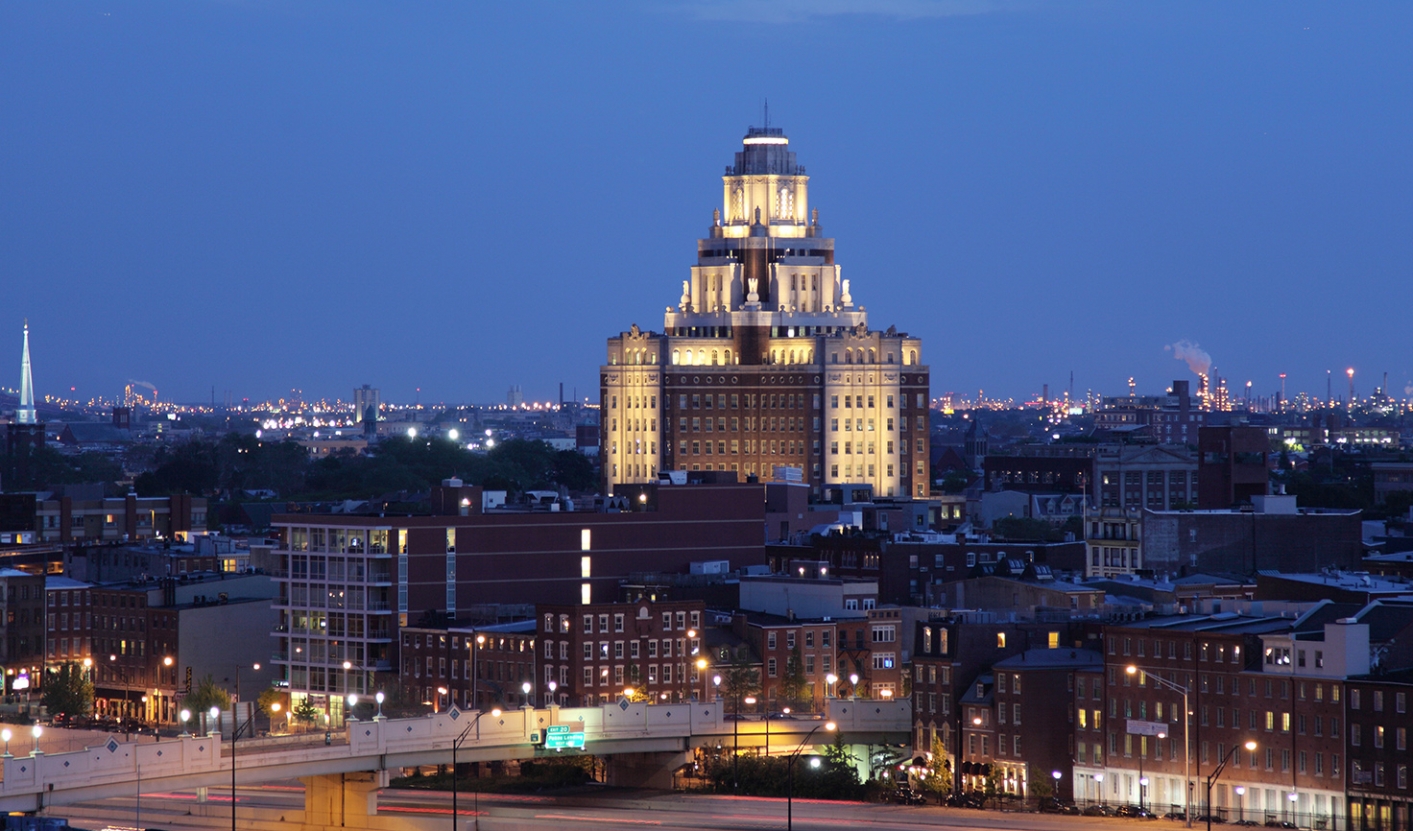 Philadelphia Custom House at night