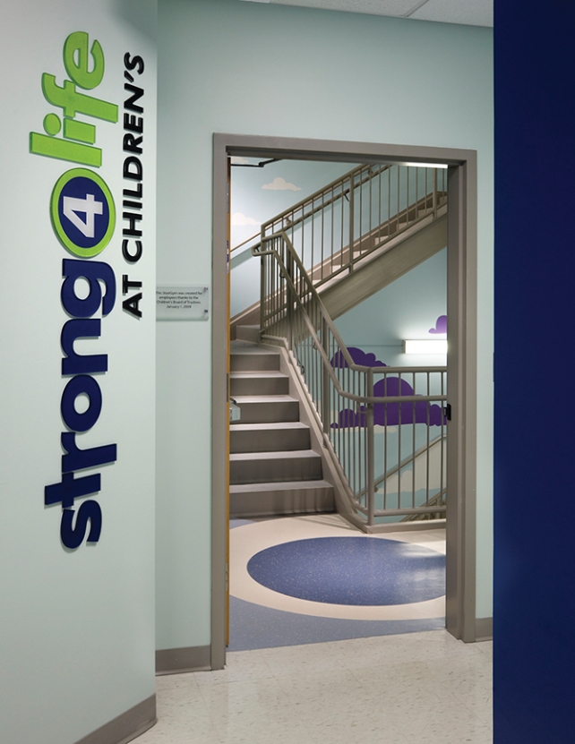 Stair gym entrance