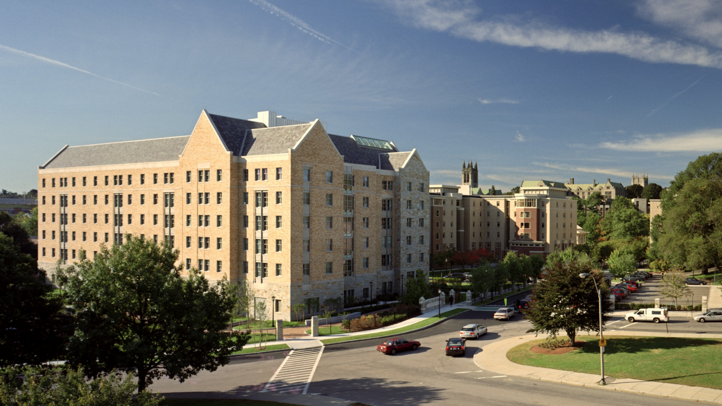 Exterior view of Stayer Hall