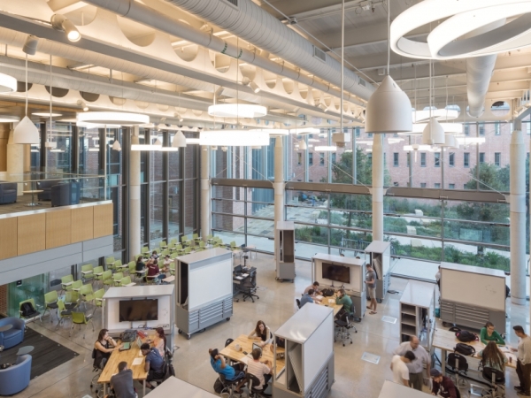 The Cube makerspace at Trinity University's Center for the Sciences & Innovation