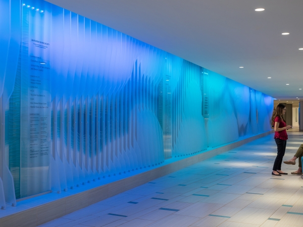 donor wall inside the children's hospital of san antonio