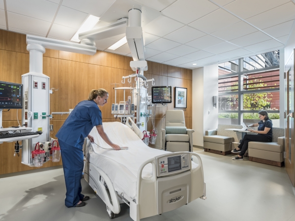 An ICU room