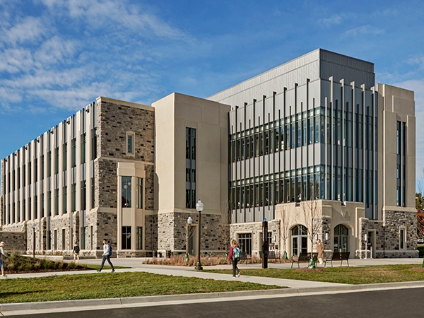 exterior image of Virginia tech new classroom building