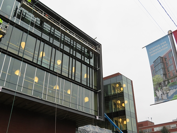 exterior image of new center for science and innovation at seattle university 