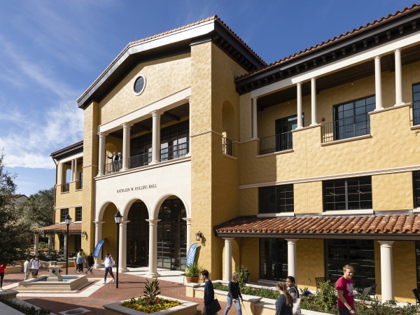 Exterior view of Kathleen W. Rollins Hall at Rollins College