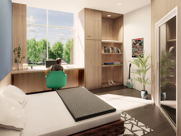 interior design for behavioral health patient room
