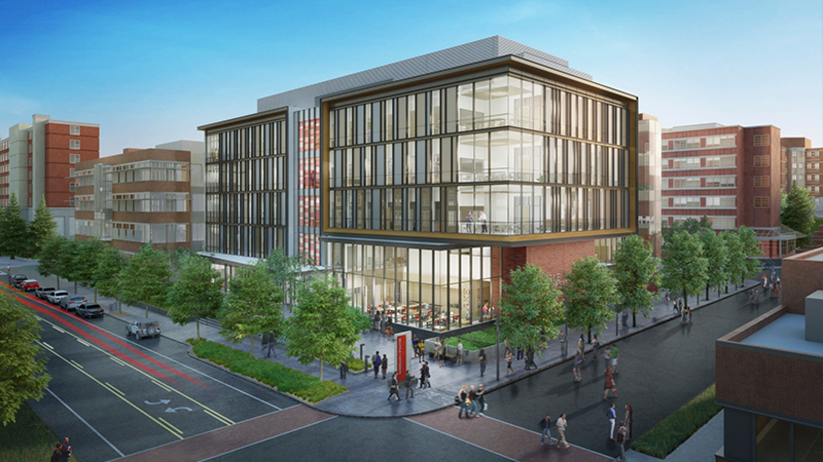 exterior rendering for Seattle University Center for Science and Innovation