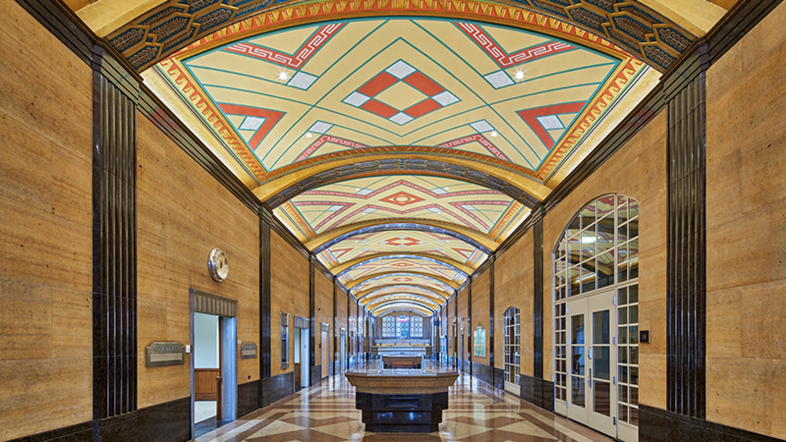 interior view of Theodore Levin U.S. Courthouse