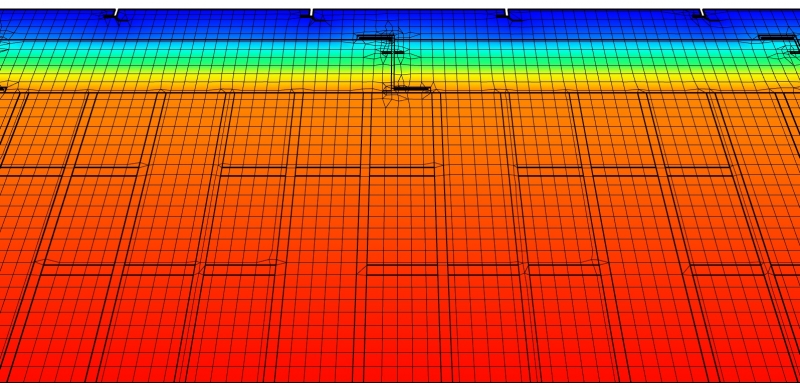 A computer diagram showing carbon readings.