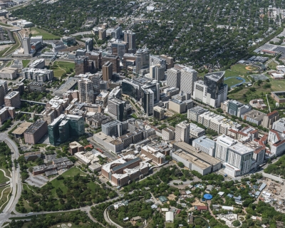 Aerial view of the Texas Medical Center