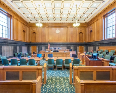 Interior courthouse room