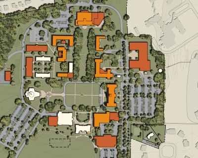 detail of campus master plan illustration