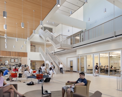 Atrium with students