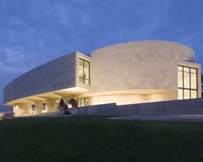 Exterior view at dusk