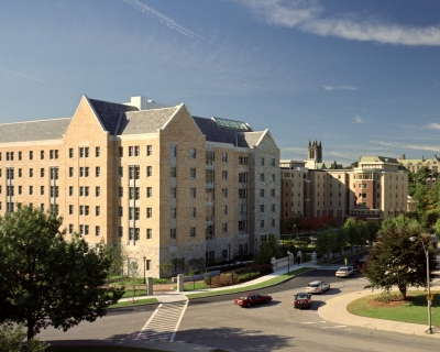 Exterior view of Stayer Hall