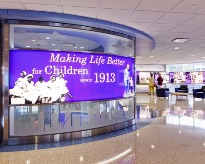 View of lobby modernization in the Children's Medical Center of Dallas