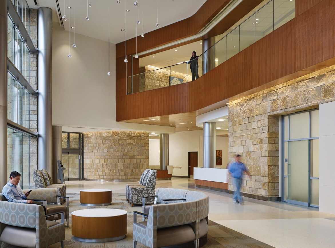Light-filled lobby and waiting area